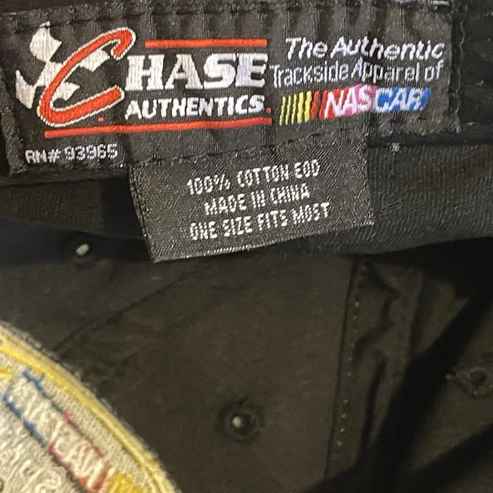 Nascar Hat Men One Size Black Chase Authentics Racing Adjustable‎ Trucker Cap